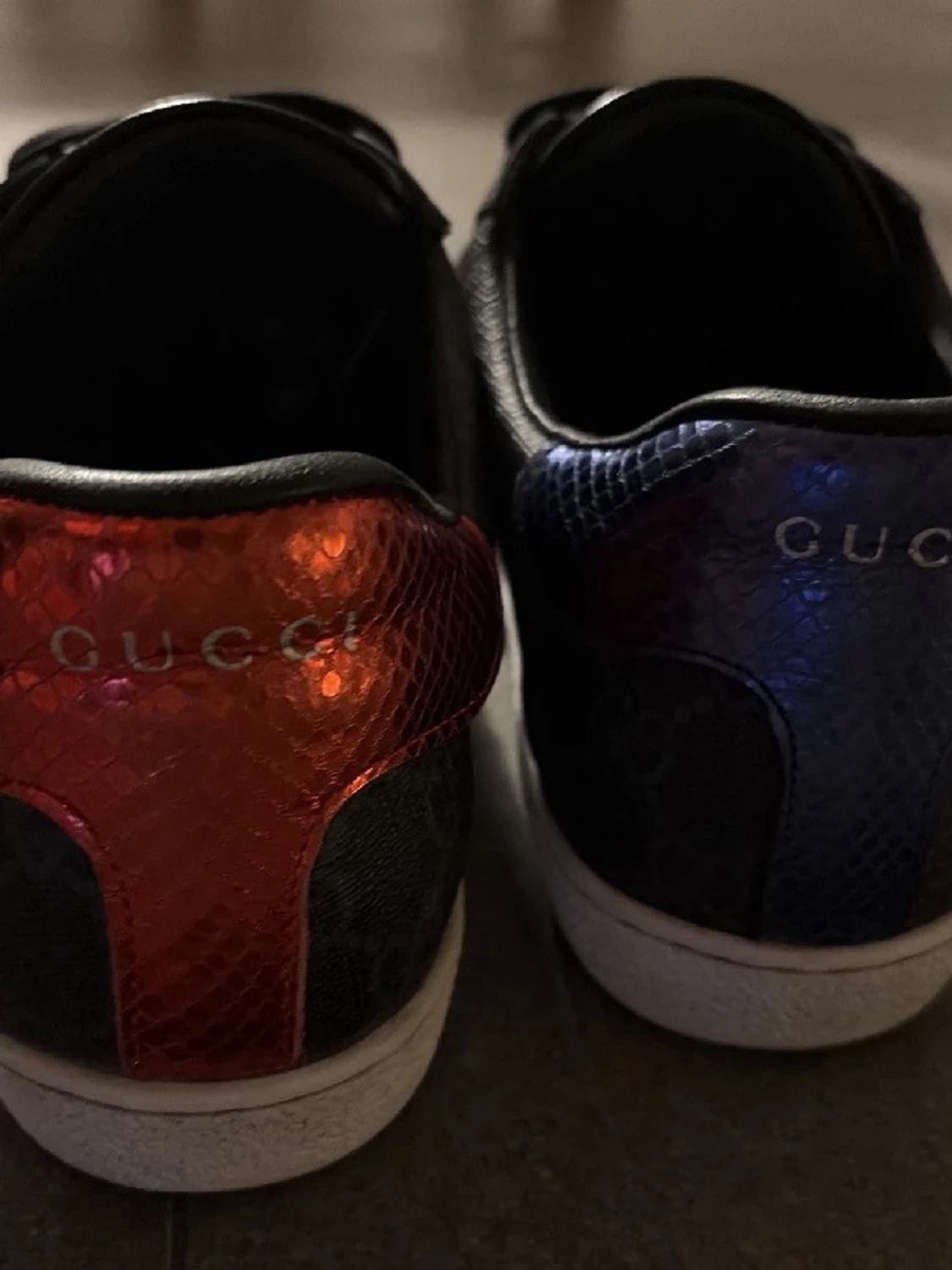 Gucci GG Supreme sneakers svart/röd/blå - 2