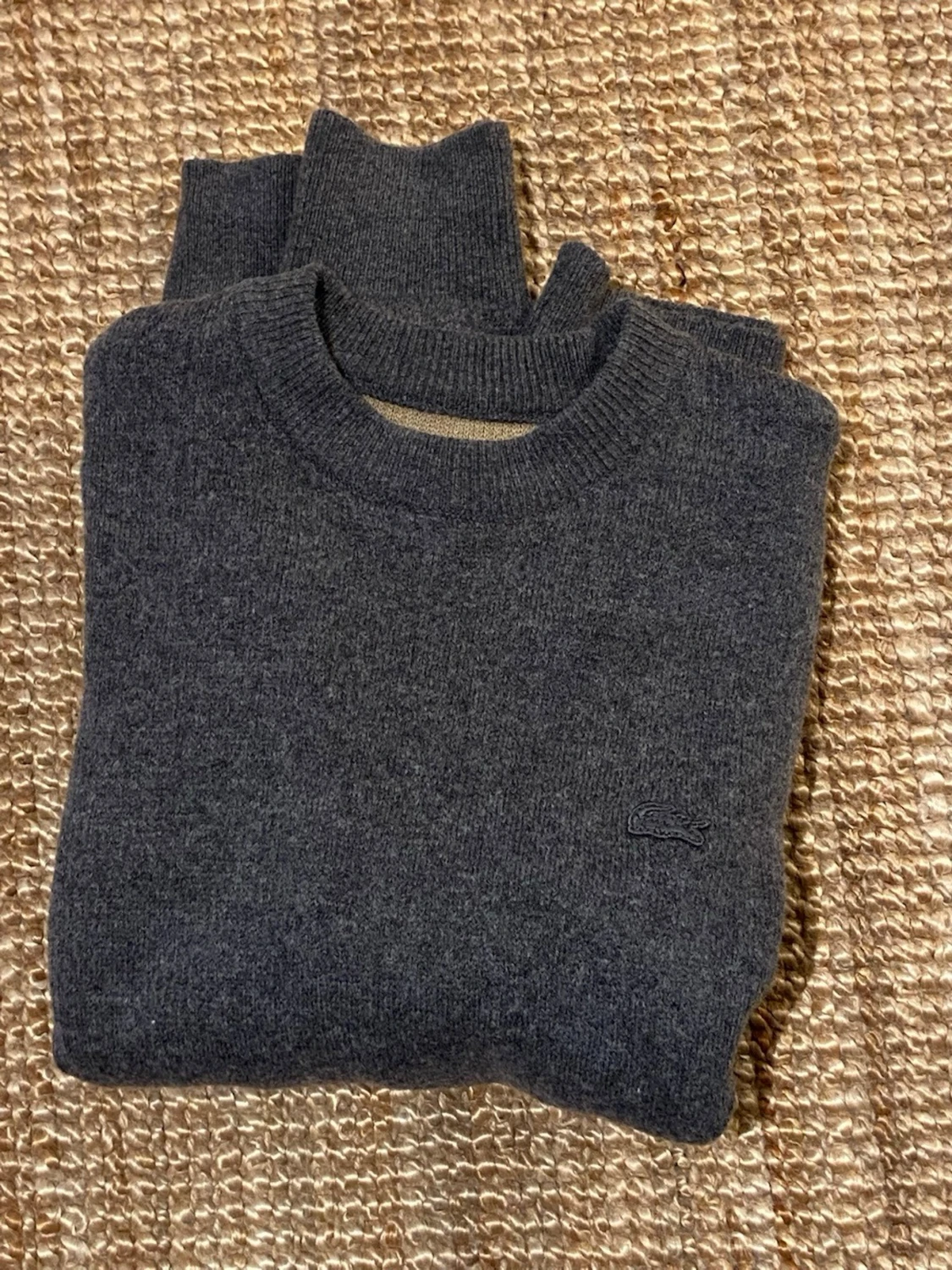 Grå Lacoste Stickad Tröja - 3