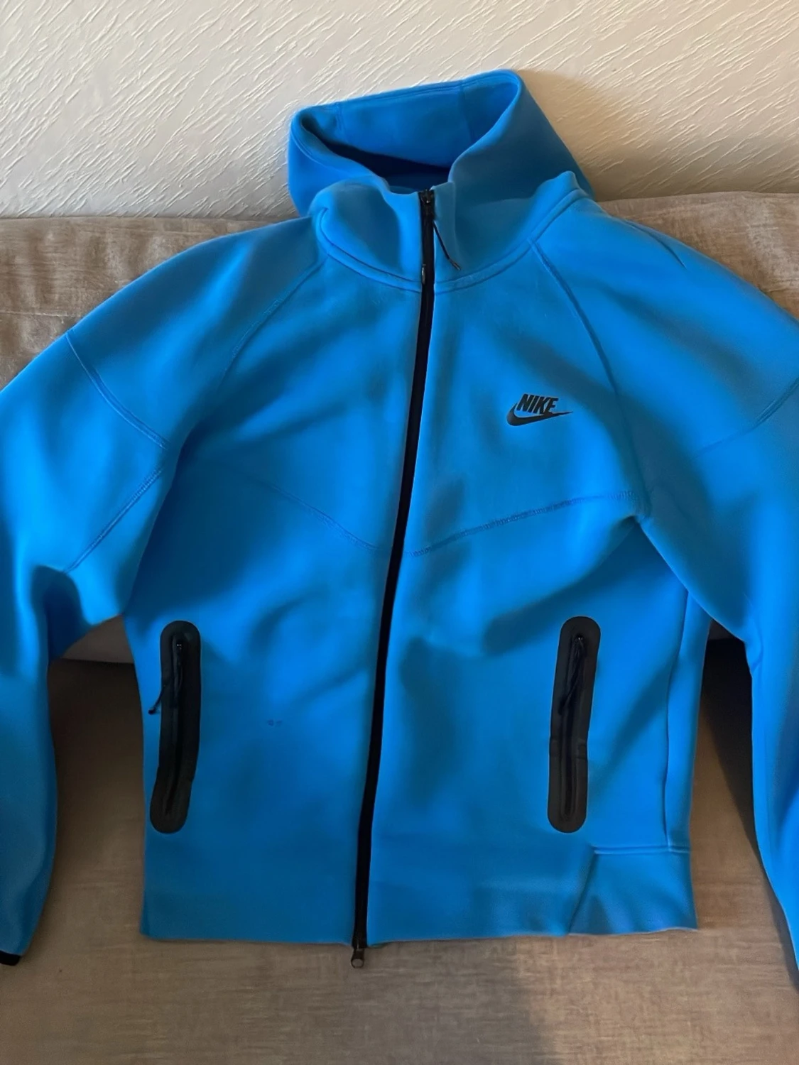 Blå zip hoodie från Nike