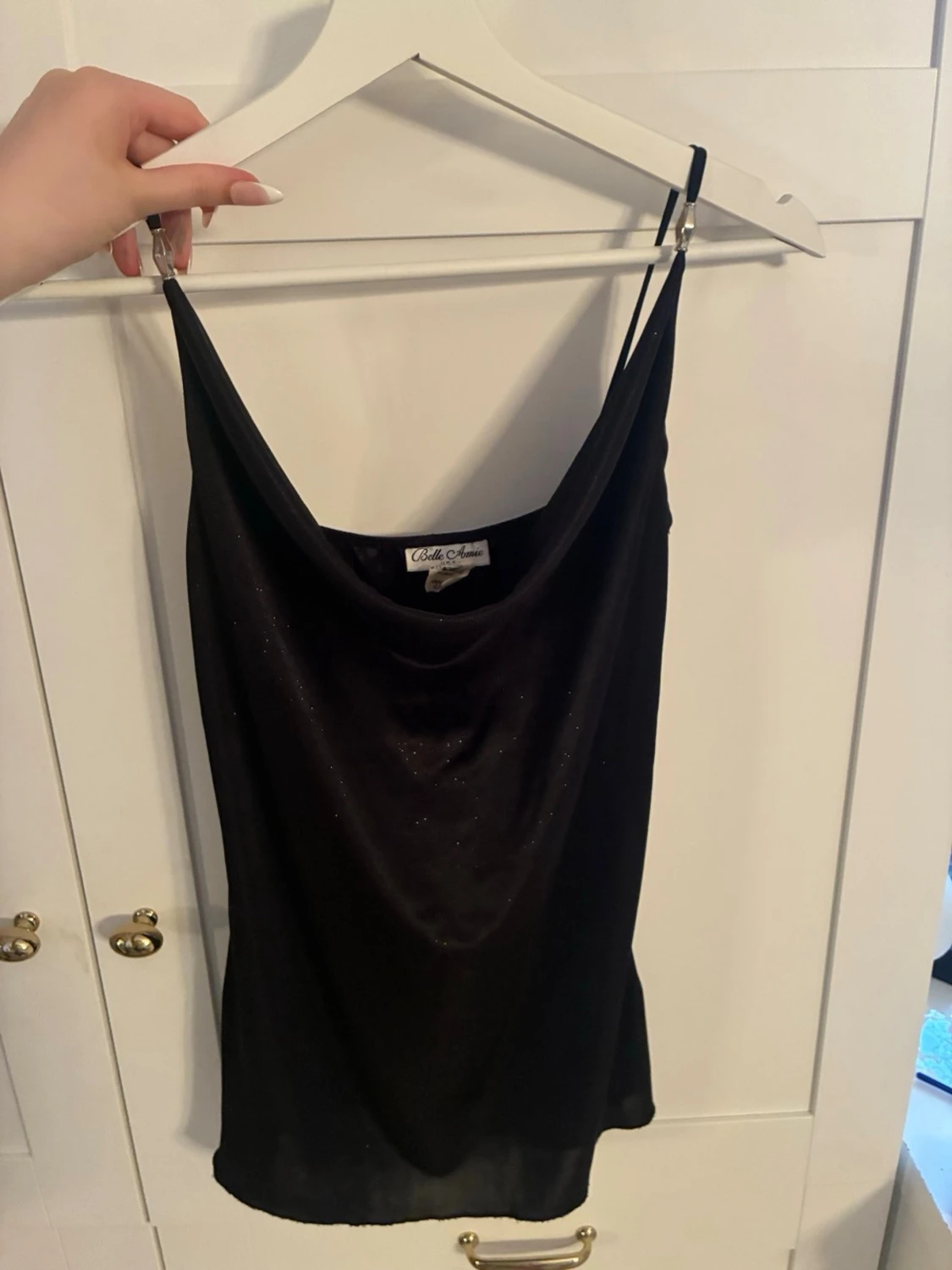 Black glitter top - 1
