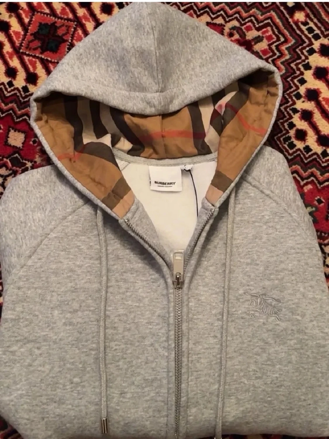 Grå zip hoodie från Burberry - 1