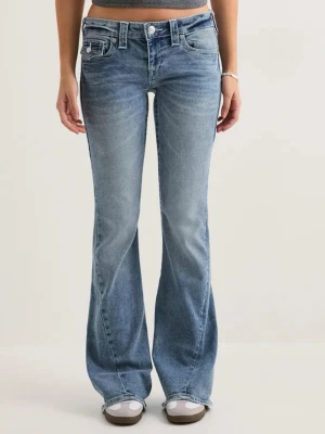 Blå bootcut jeans från True Religion - !LÄS DETTA! När jag köpte byxorna så sydde en professionell upp byxorna sirka 5cm. Så om man är runt 165-168 tror jag dom passar perfekt.💗