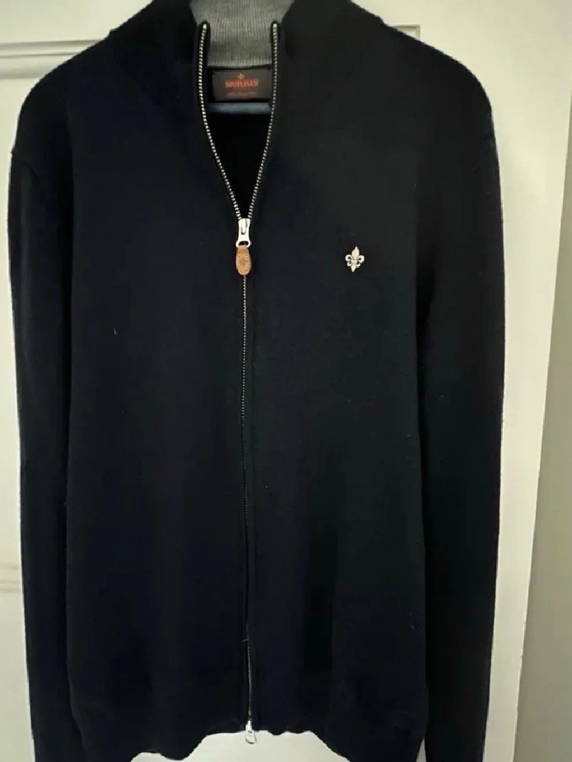 Svart ullkofta från Morris