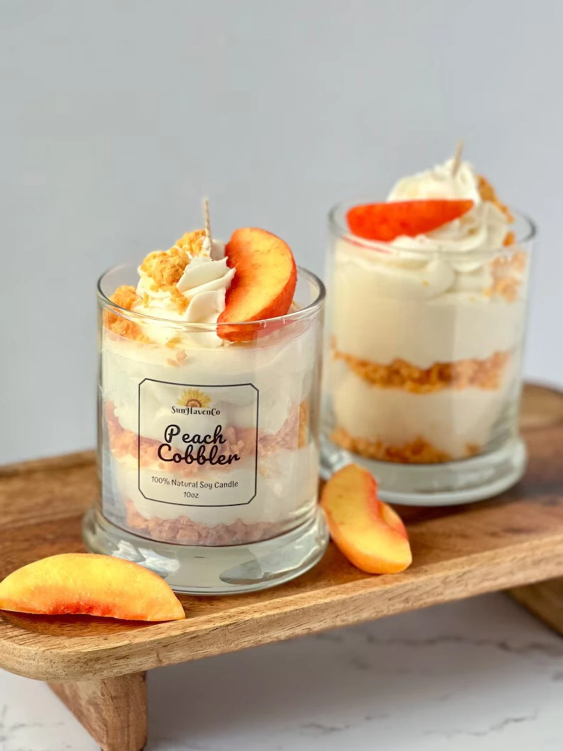 Sojaljus Peach Cobbler i glas - 1