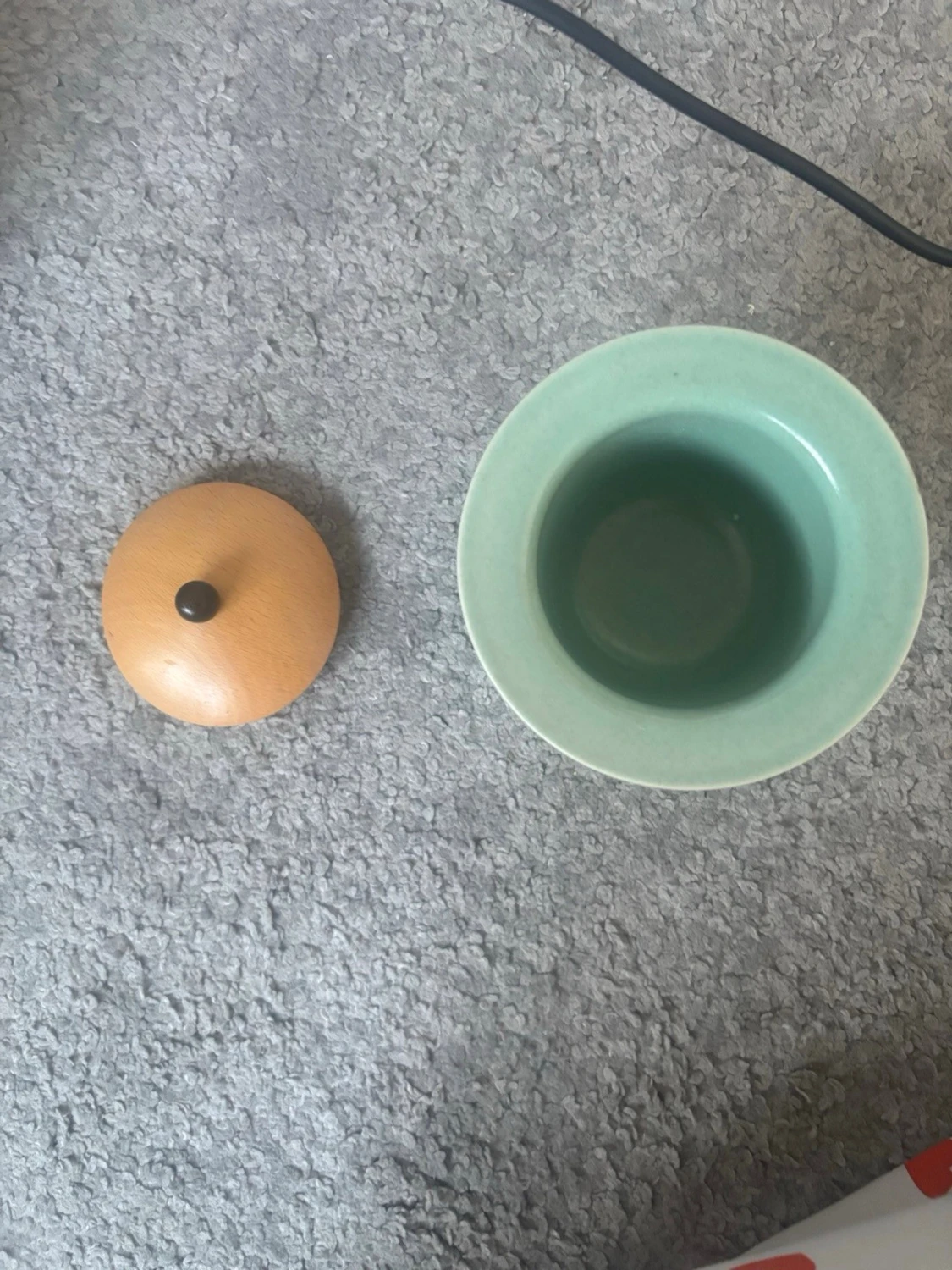 Mintgrön sockerskål från Höganäs  - 3