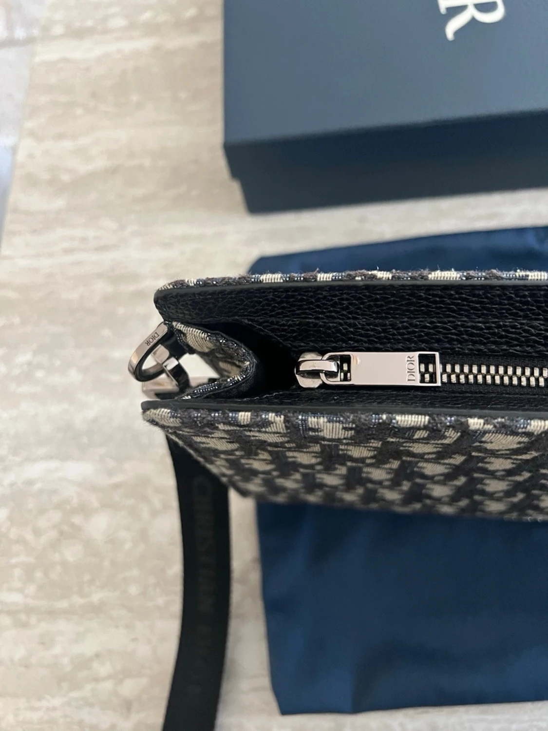 DlOR NAVY BLUE POUCH - 2