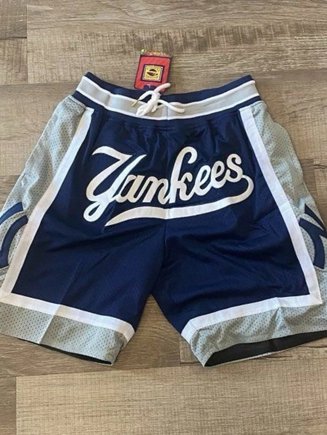 Blå Yankees shorts med snörning