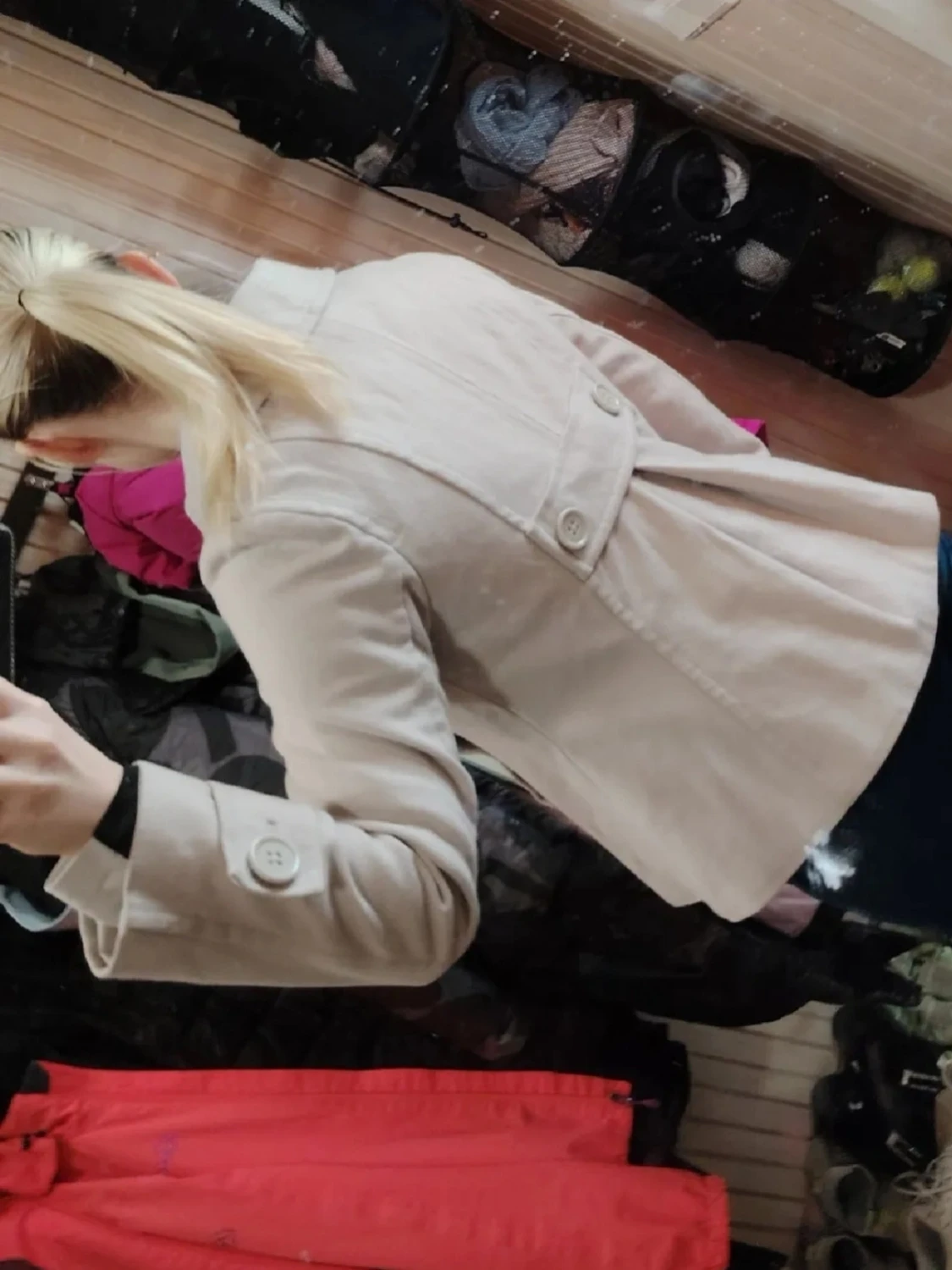 Beige dubbelknäppt jacka från H&M🩷 Från 2000s - 5