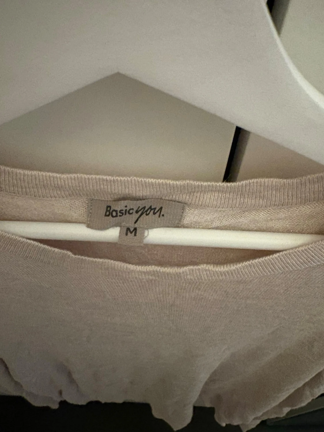 Beige långärmad tröja Basic You - 1