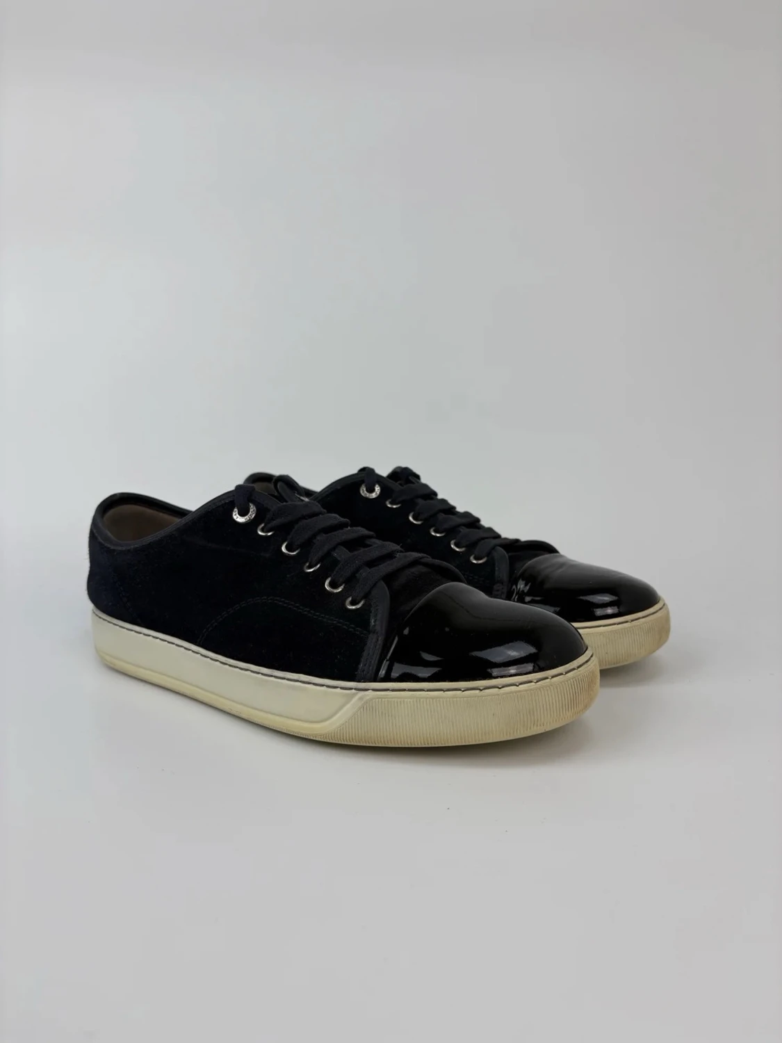 Svarta Lanvin sneakers med lackad tå - 1