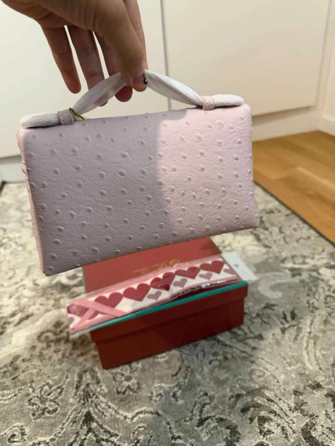 Ljusrosa handväska från Loro Piana - 3