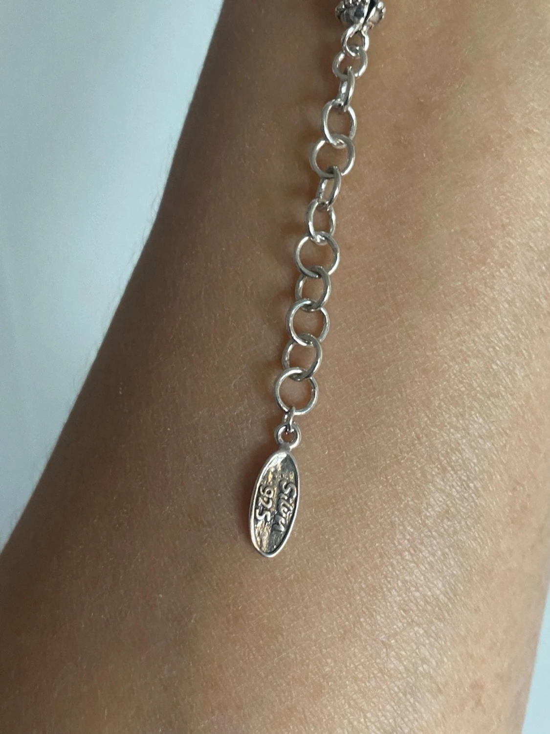 s925 sterling Silverarmband med måne och stjärna - 4