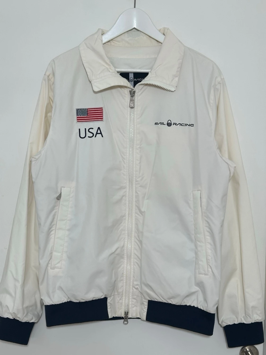 Vit vindjacka Sail Racing USA