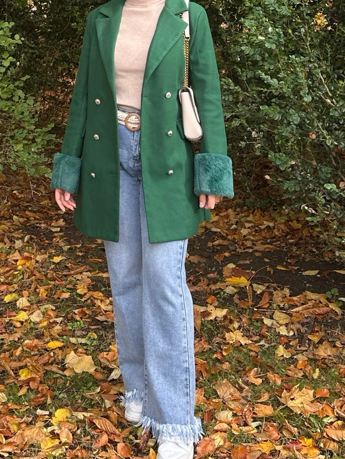 Grön kavaj med bred krage - 3