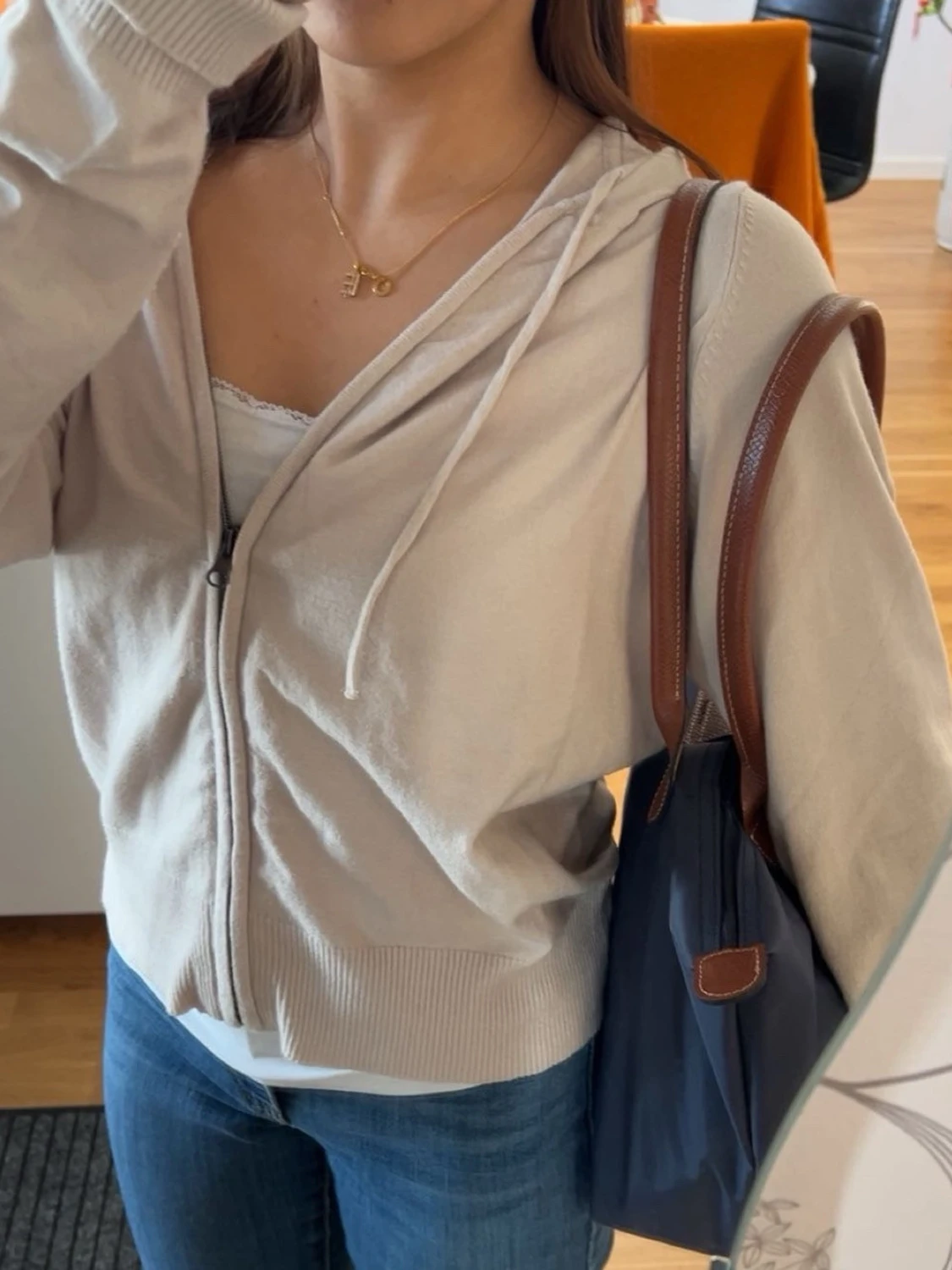 Beige mjuk kofta  - 1
