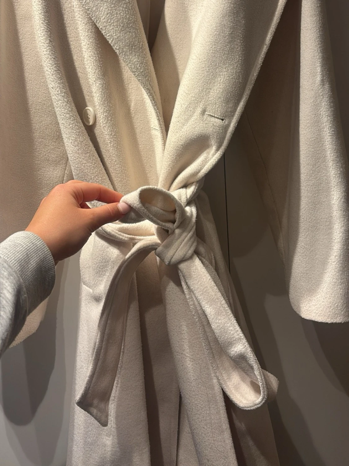 Vit kappa från Bik Bok med bälte - 3