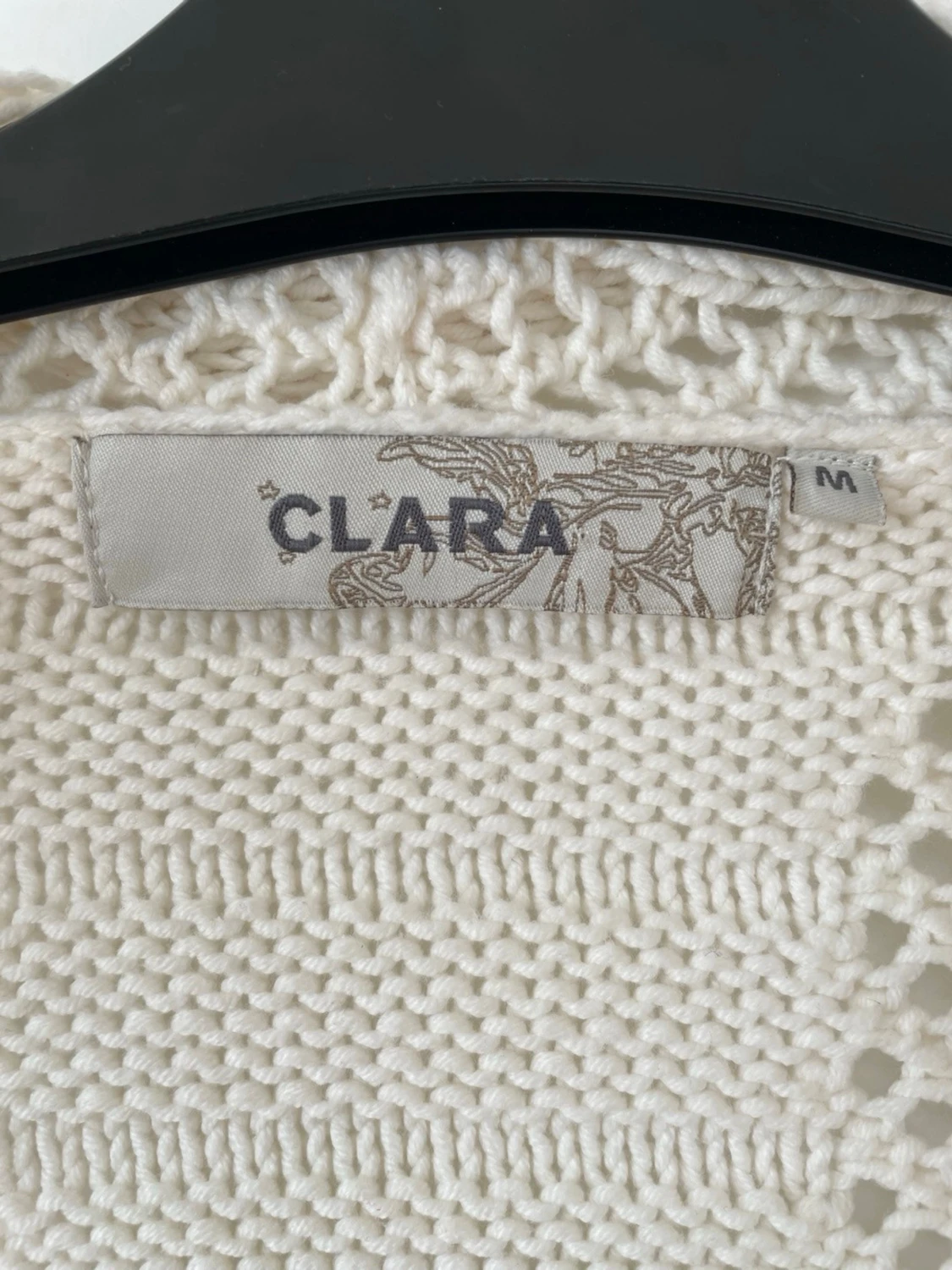 Vit stickad kofta från Clara - 3