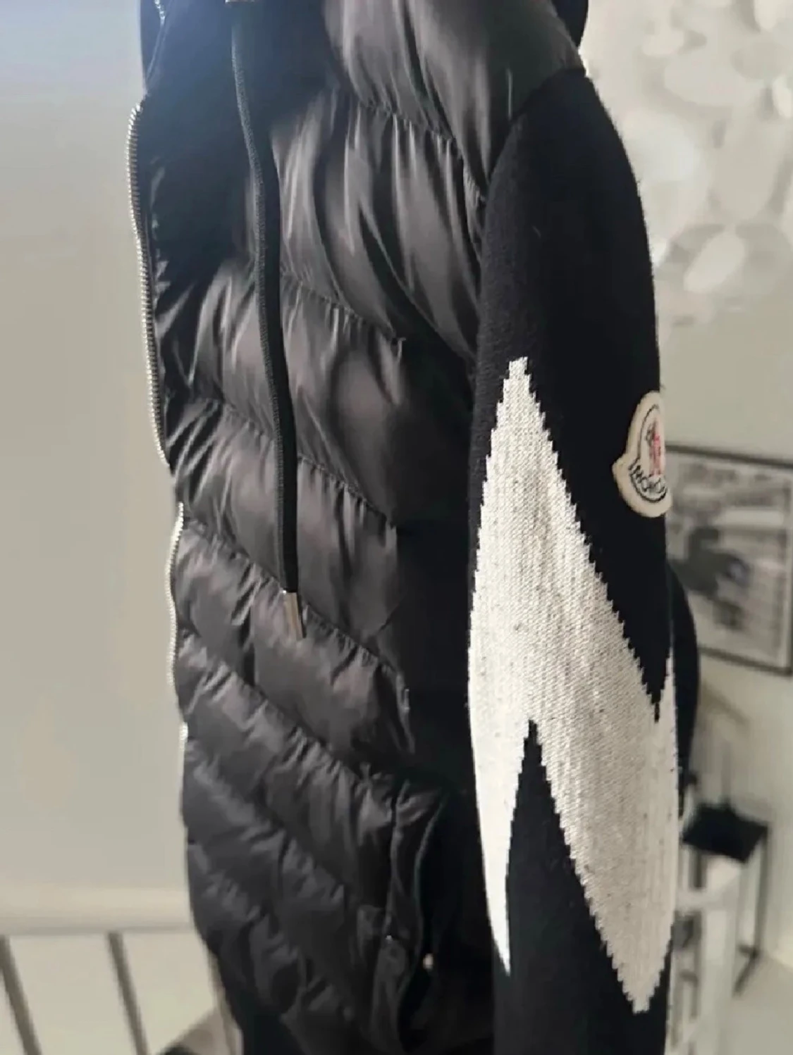 Svart Moncler cardigan med huva - 2
