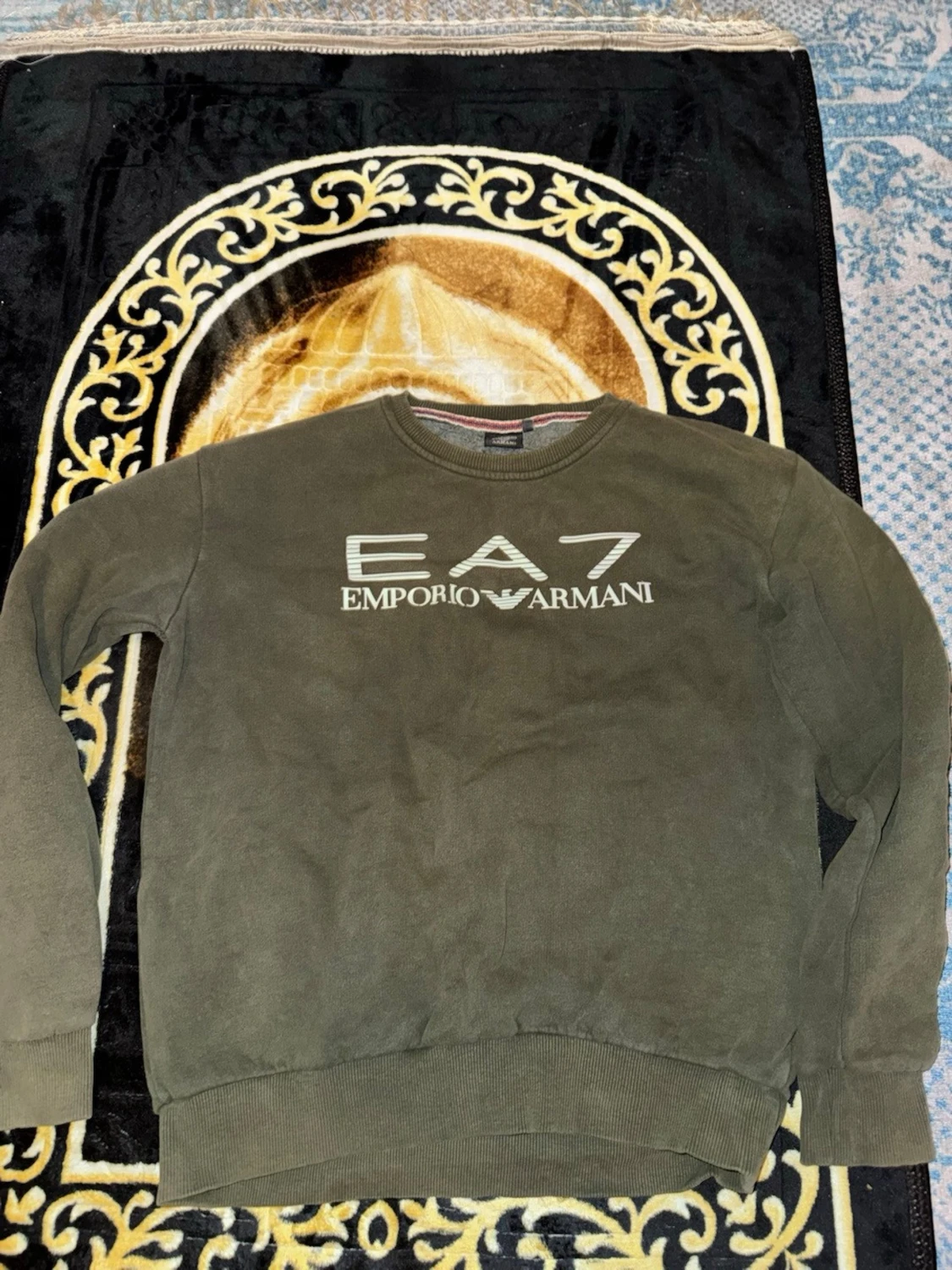 Mörkgrön EA7 Emporio Armani sweatshirt