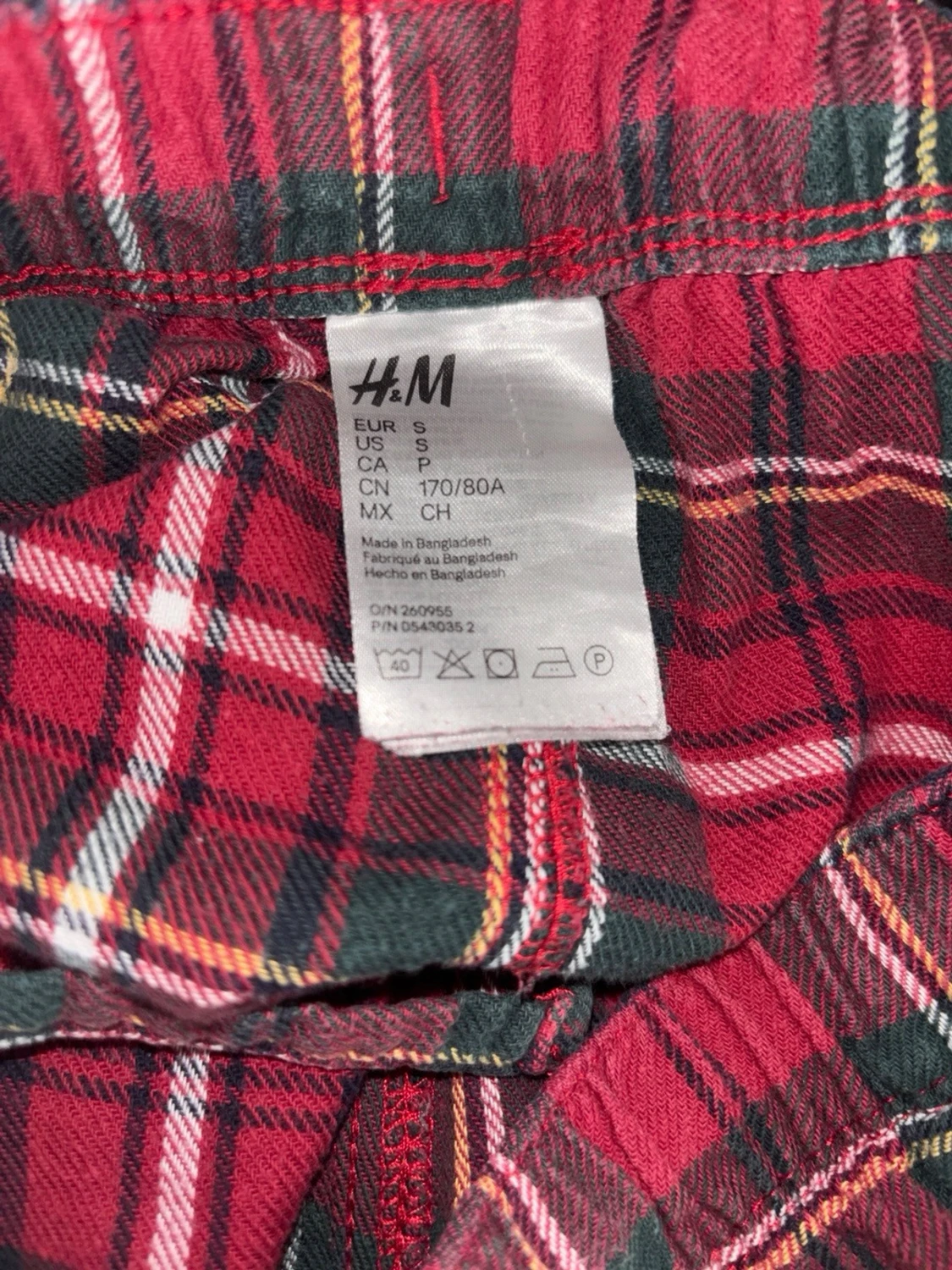 Rödrutiga pyjamasbyxor - 2