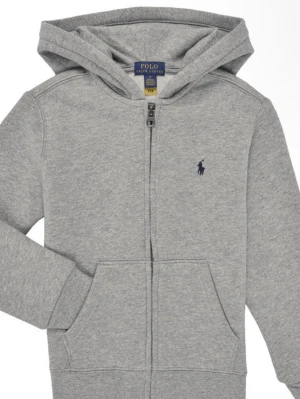 Grå hoodie från Polo Ralph Lauren - Klassisk grå hoodie från Polo Ralph Lauren med dragkedja framtill och broderad logga på bröstet. Hoodien har huva, känguruficka och ribbade muddar vid ärmslut och nederkant. Tillverkad i mjuk bomullsblandning för extra komfort.