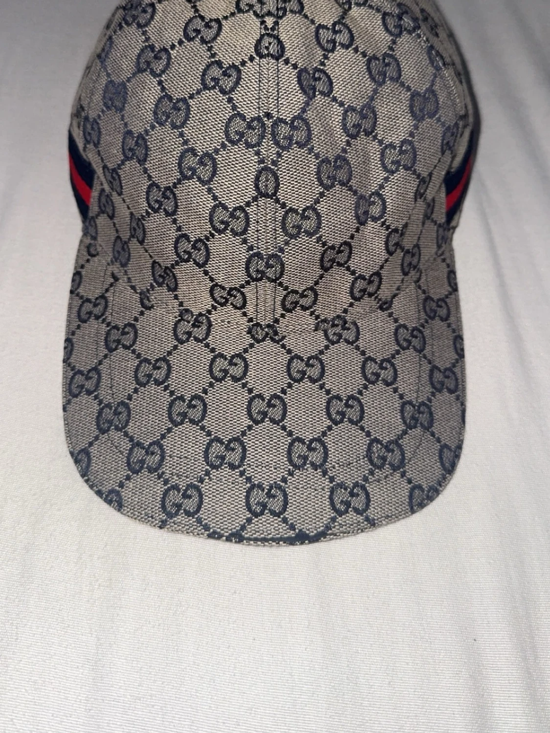 Gucci beige keps med GG-mönster