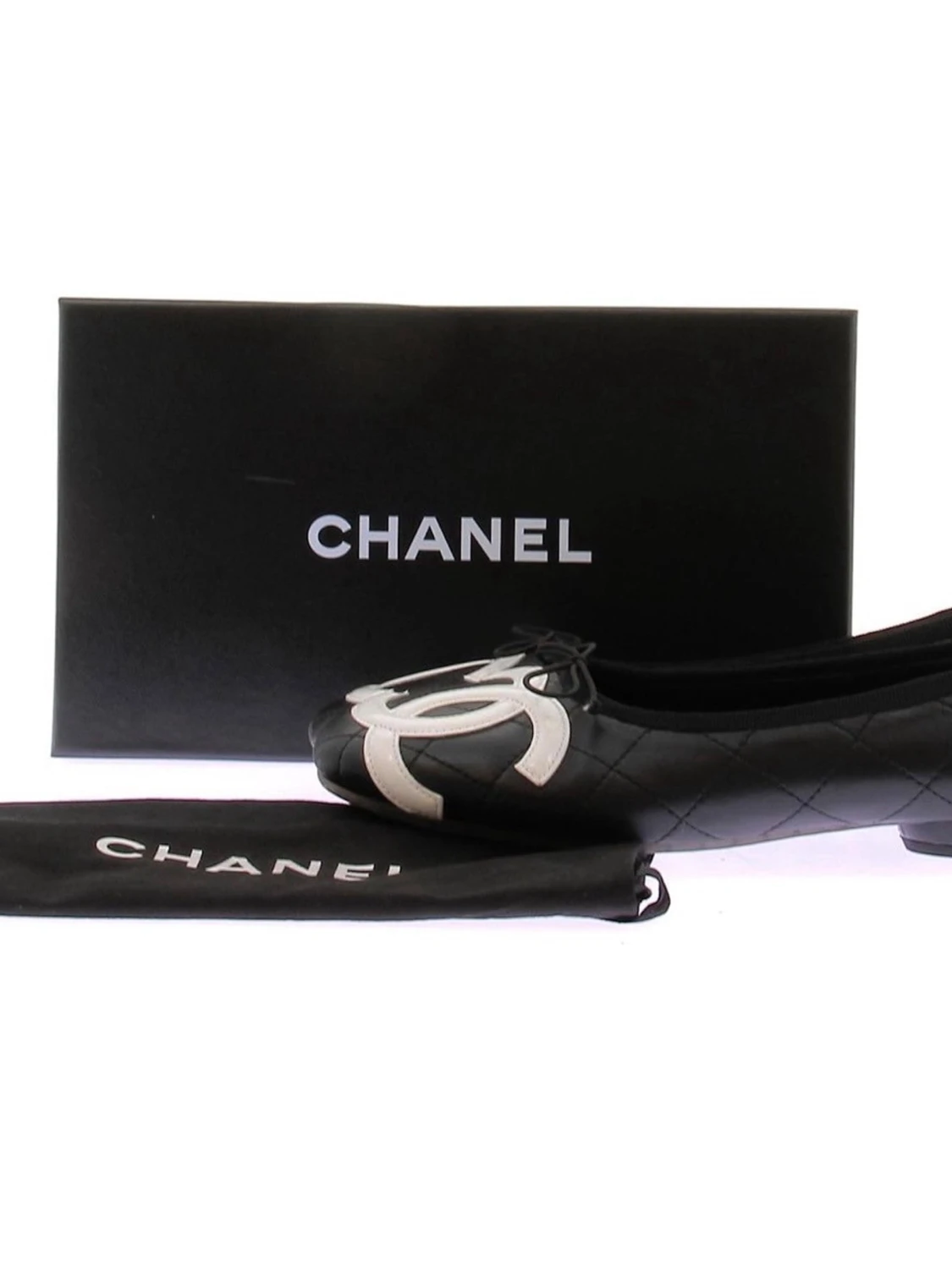 Chanel Ballerines noires logo Black - 2