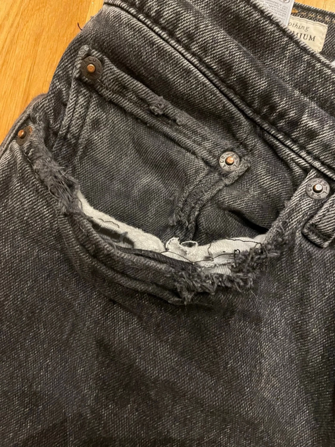 Svarta/gråa slim fit Levi’s jeans - 5