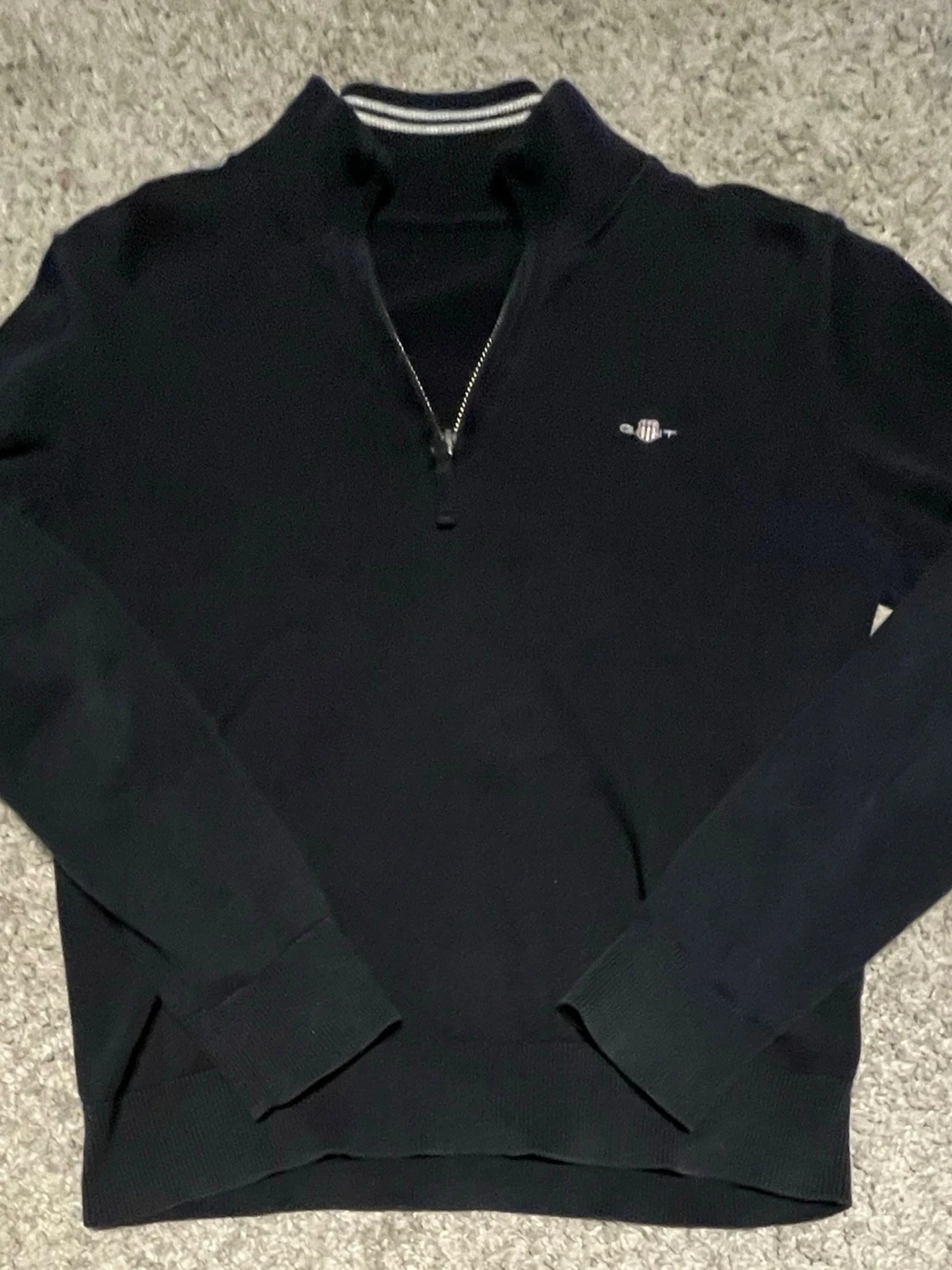 Svart halvzip tröja från Morris