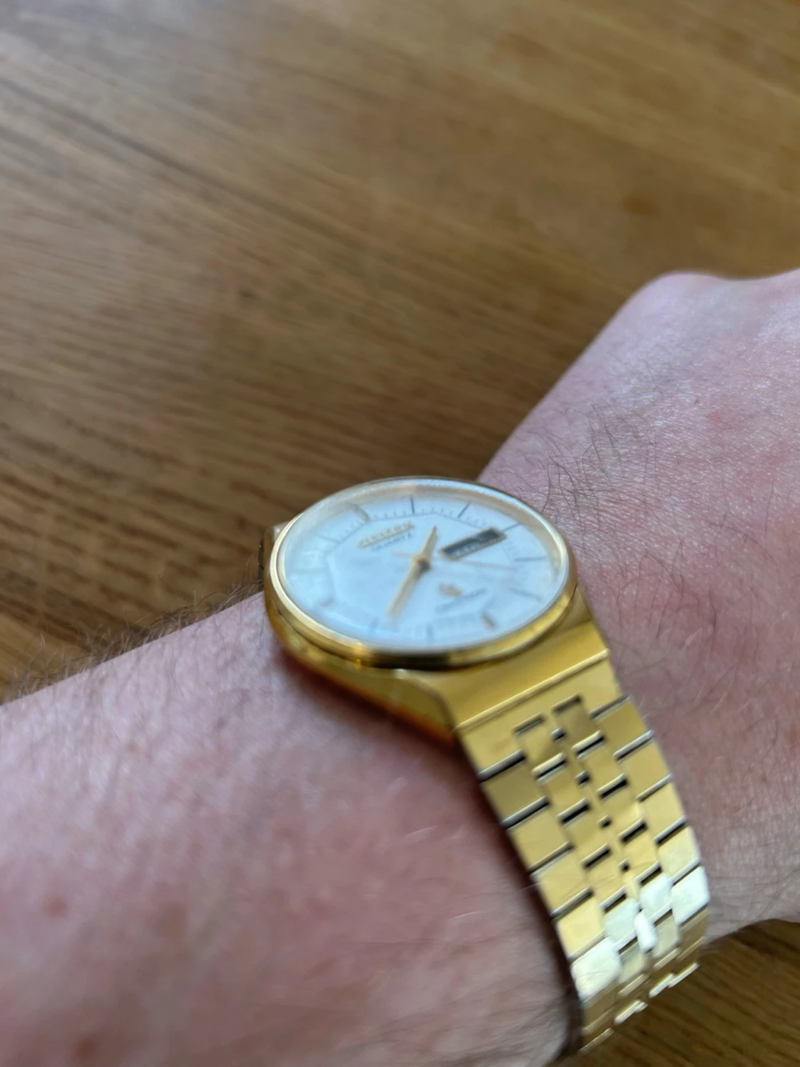 1977 Citizen Crystron Day Date 34mm - 2