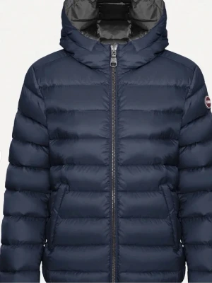 Colmar jacka - Snygg mörkblå dunjacka med huva och dragkedja framtill. Mycket bra skick, storlek XS-S. 