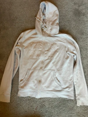 Beige hoodie med dragkedja - Zip up hoodie i strl s