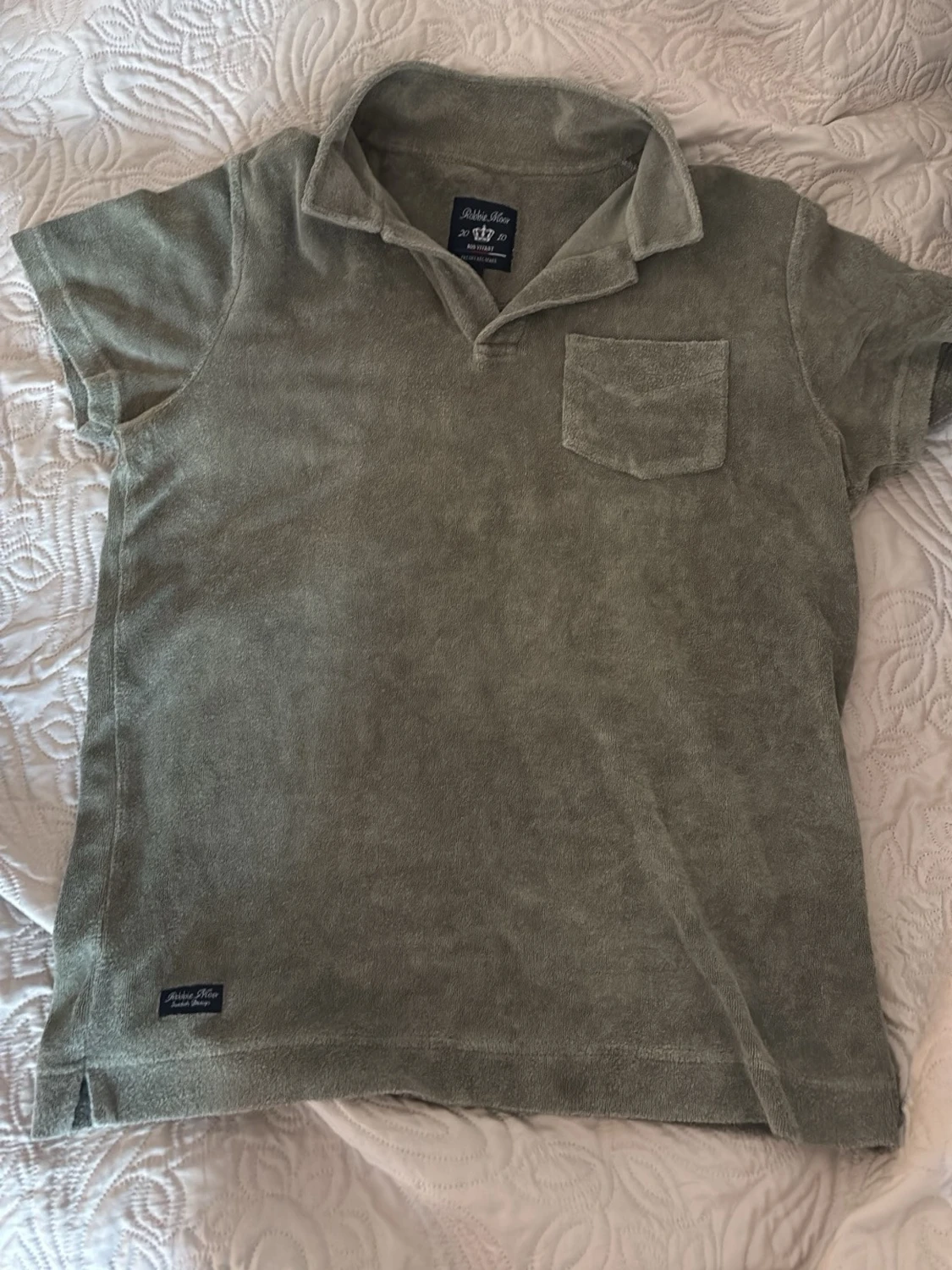 Grön frotté t-shirt Robbie Moor - 1