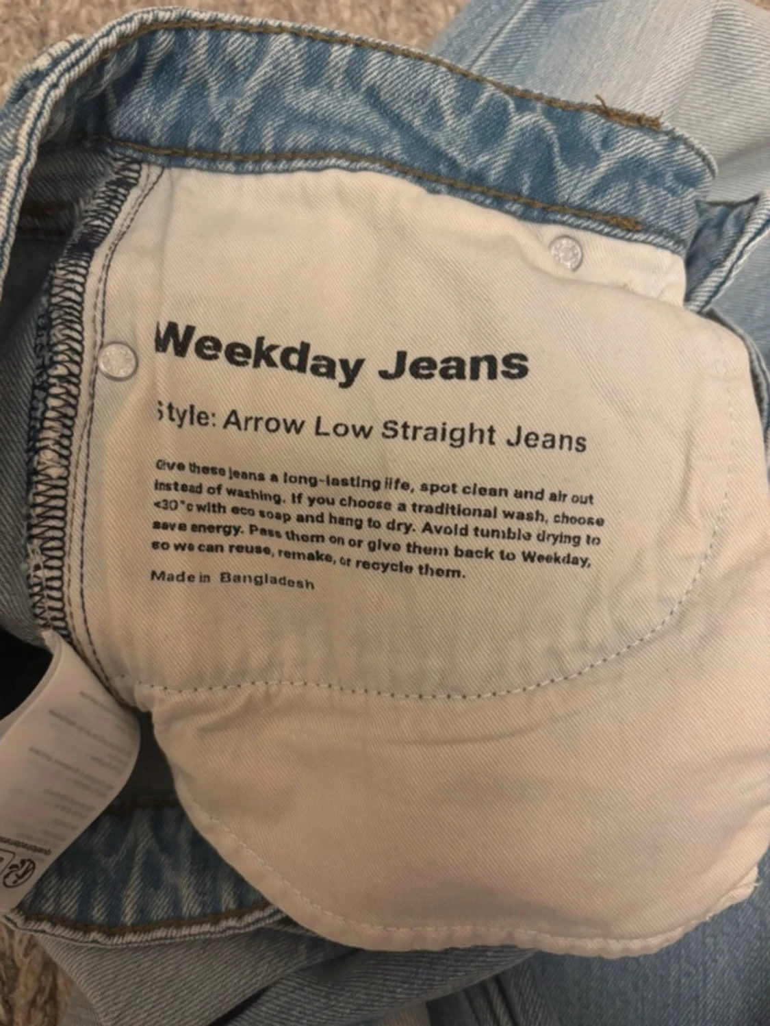 Ljusblå raka jeans - 2