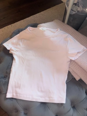 Croppad tshirt - Gina tricot - En väldigt fin lätt croppad tshirt från gina tricot basics. Den är i väääldigt fint skick men den va tyvärr lite tajt när jag ville ta på mig den så därför måste jag sälja den. Inga noppror, inga skavanker eller fläckar bara lite skrynklig som syns på bilderna efter vikt i garderoben. Den ör i storlek s men passar xs också.