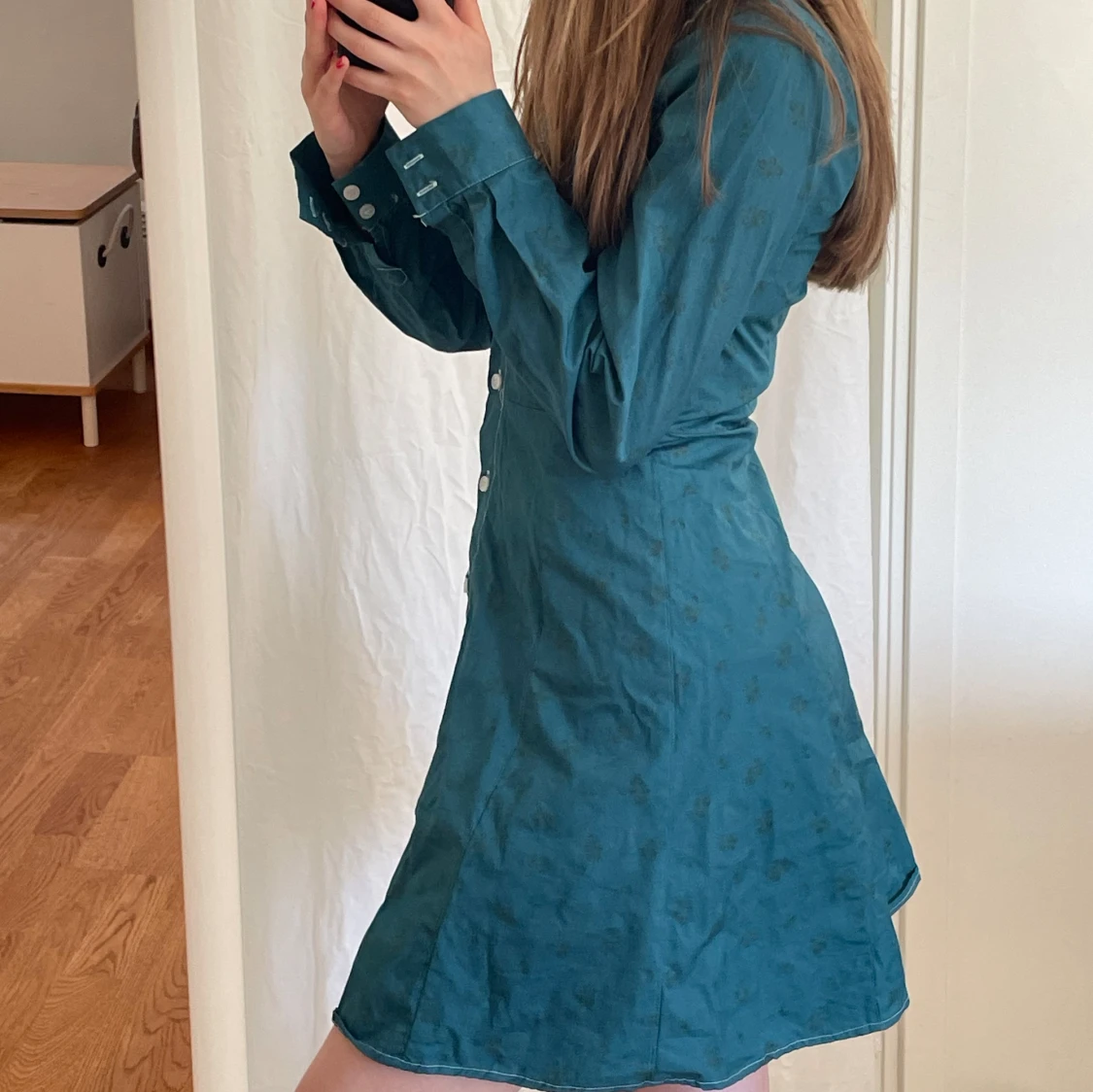 Blågrön klänning - 92