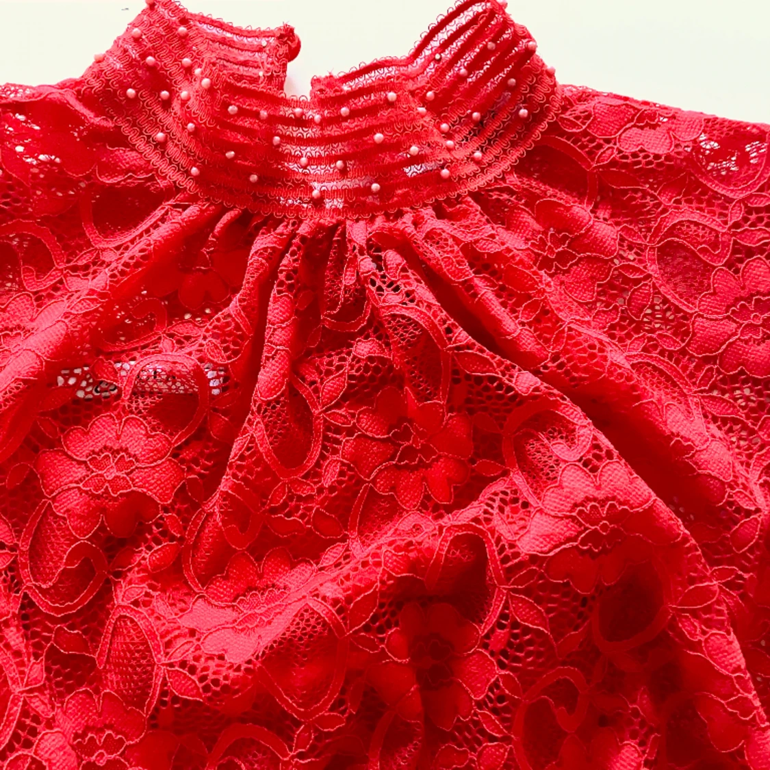 Klar röd Spetsklänning - 91