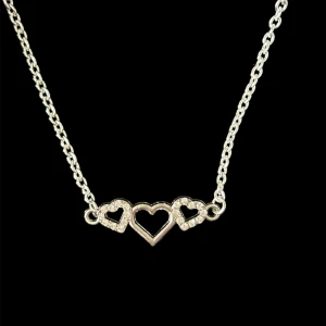 Hjärt halsband - Nickelsäkra handgjorda smycken från lunasparkle 