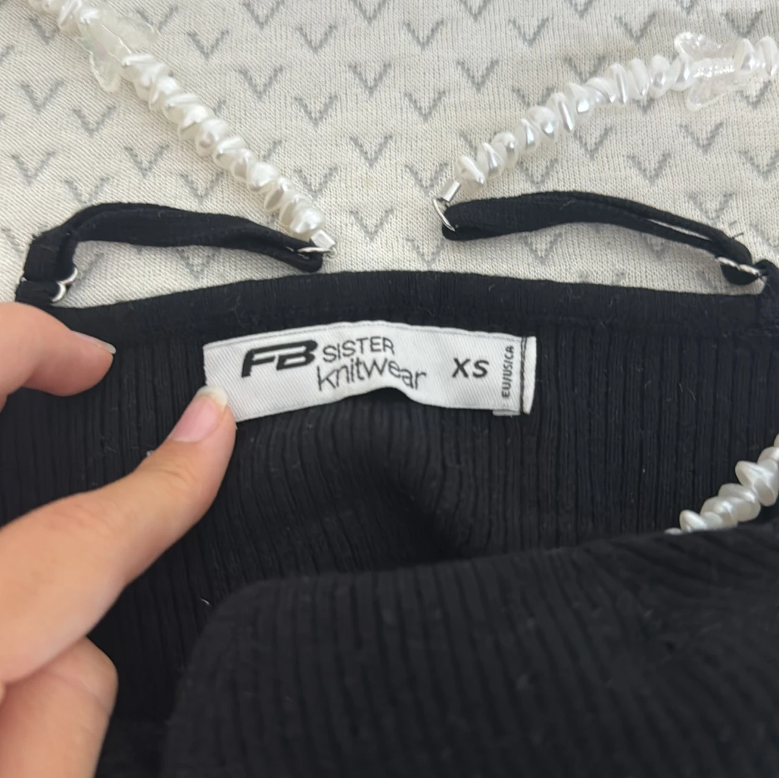 Svart kort topp - 90