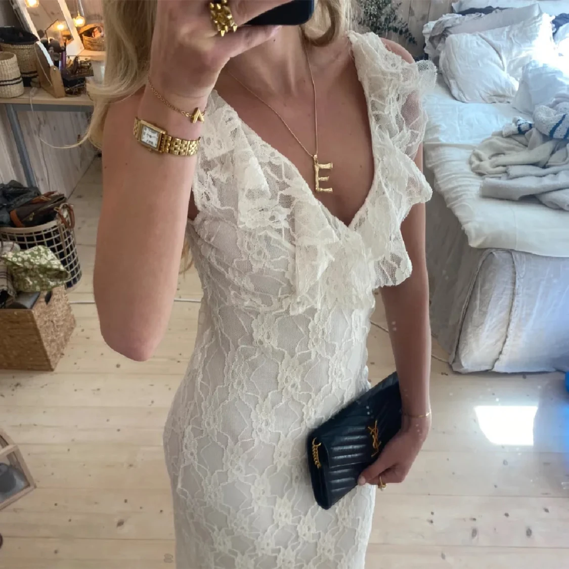 Vit långklänning  - 91