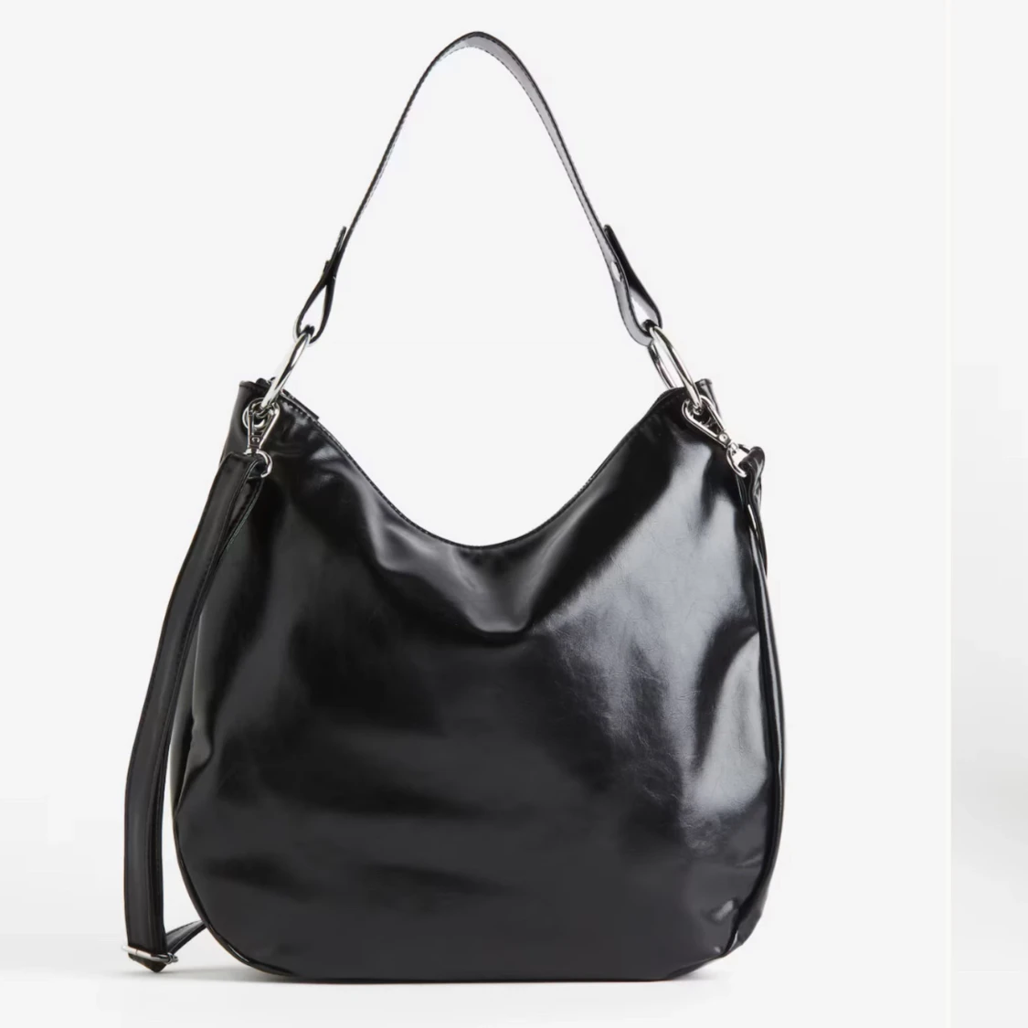 Svart axelväska i skinn