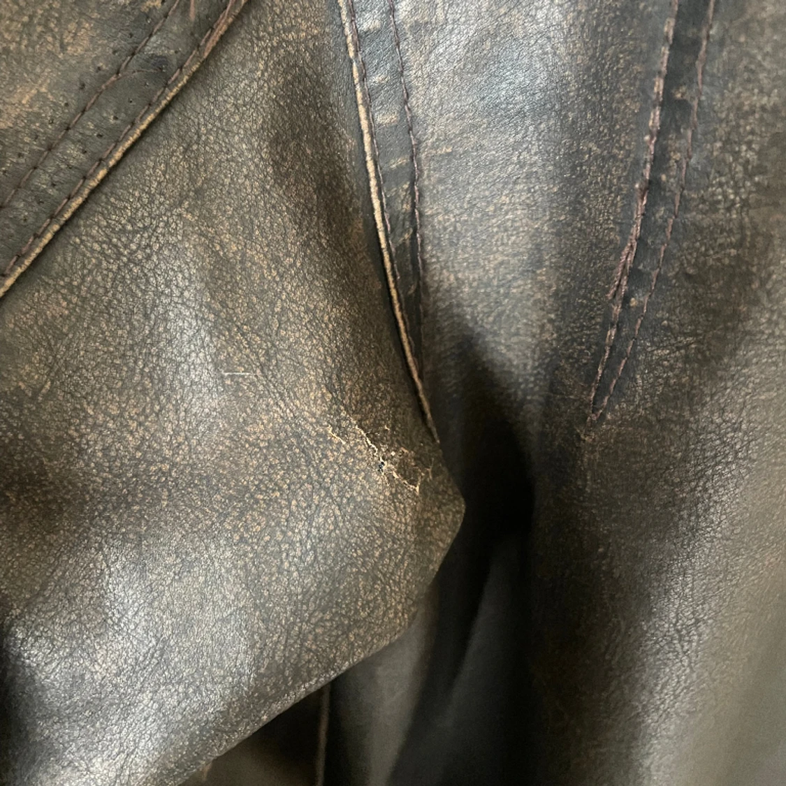 Brun skinnjacka - 91