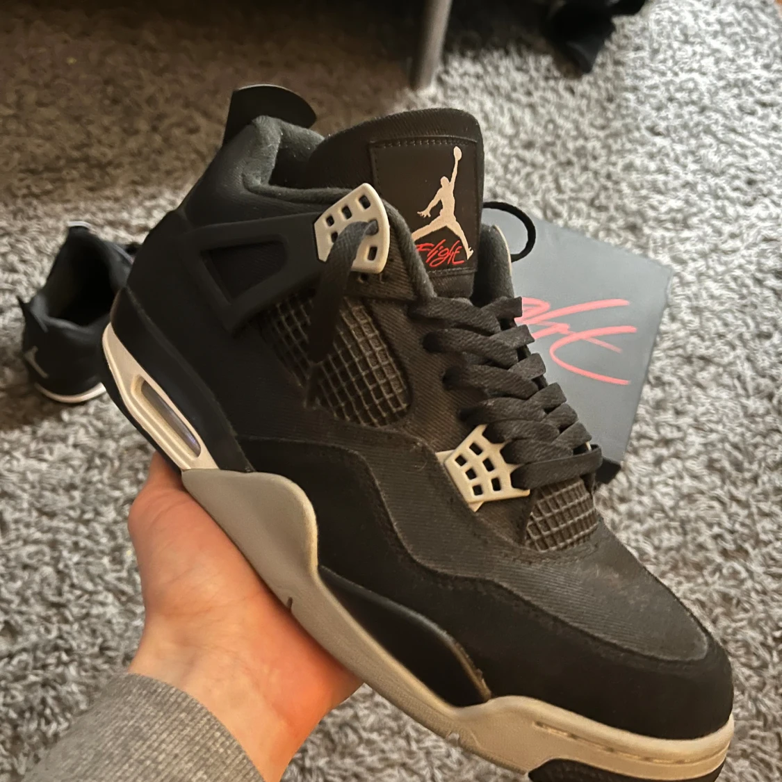 Jordan 4 Black Canvas size 45