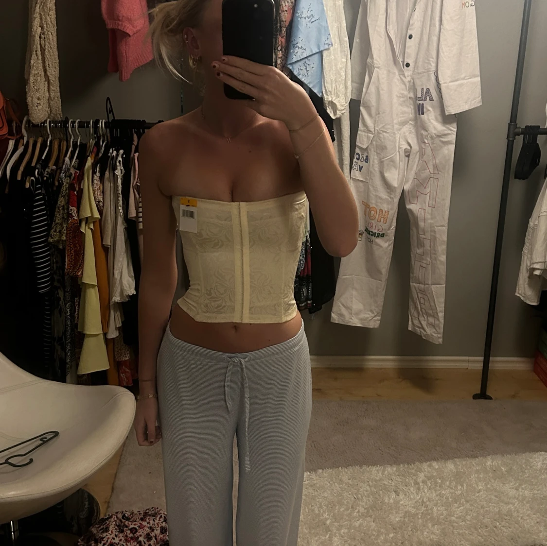 Vit korsett topp - 92