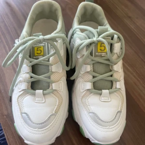 Sneakers - Ett par gröna, väldigt snygga sneakers. De är i storlek 39 men skulle säga att de är mer en 38 (jag har 39 och de är små på mig). Använda en gång och är i väldigt bra skick. 