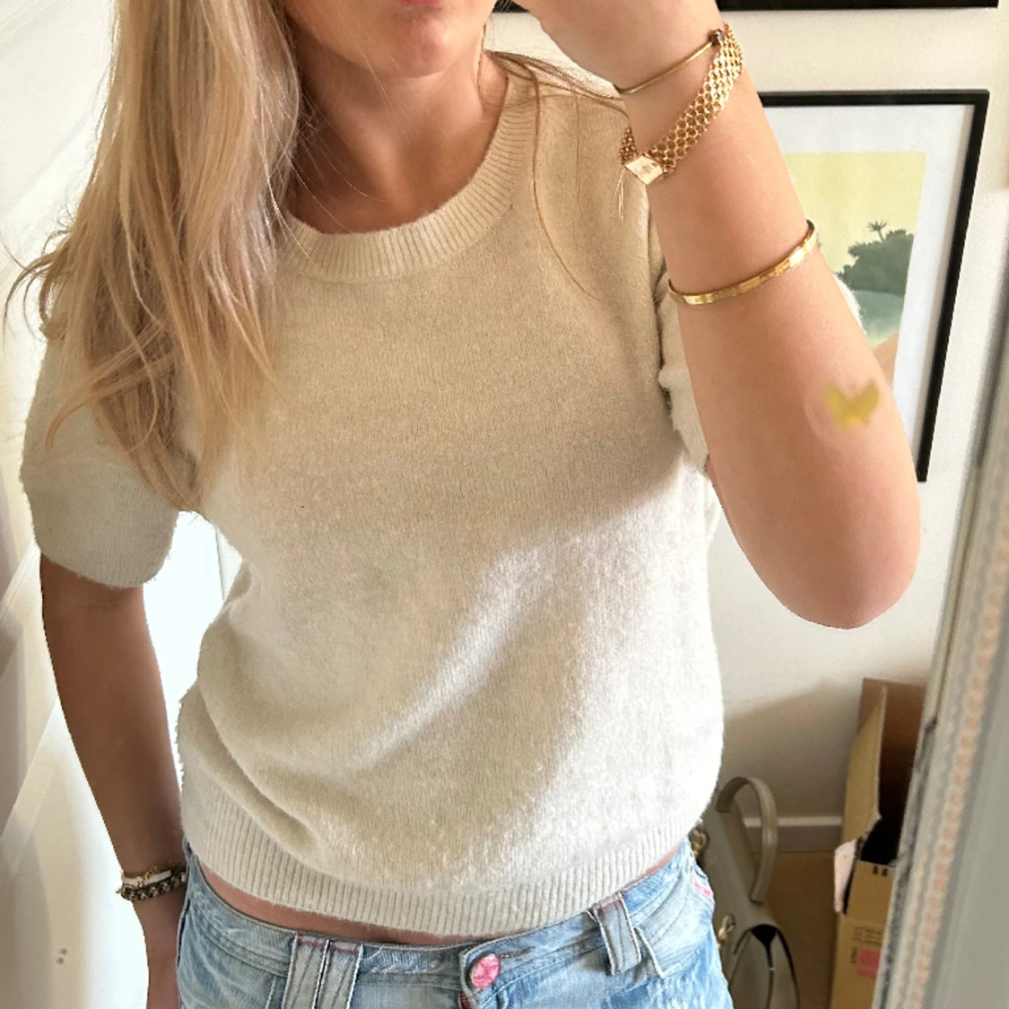 Stickad tshirt  - 90