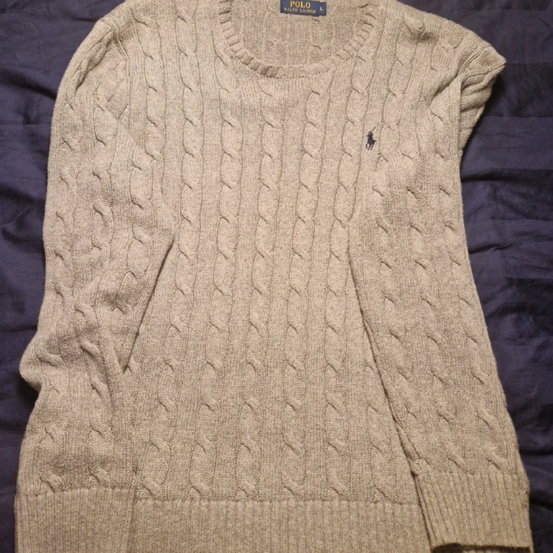 Ralph lauren kabelstickad tröja - 90