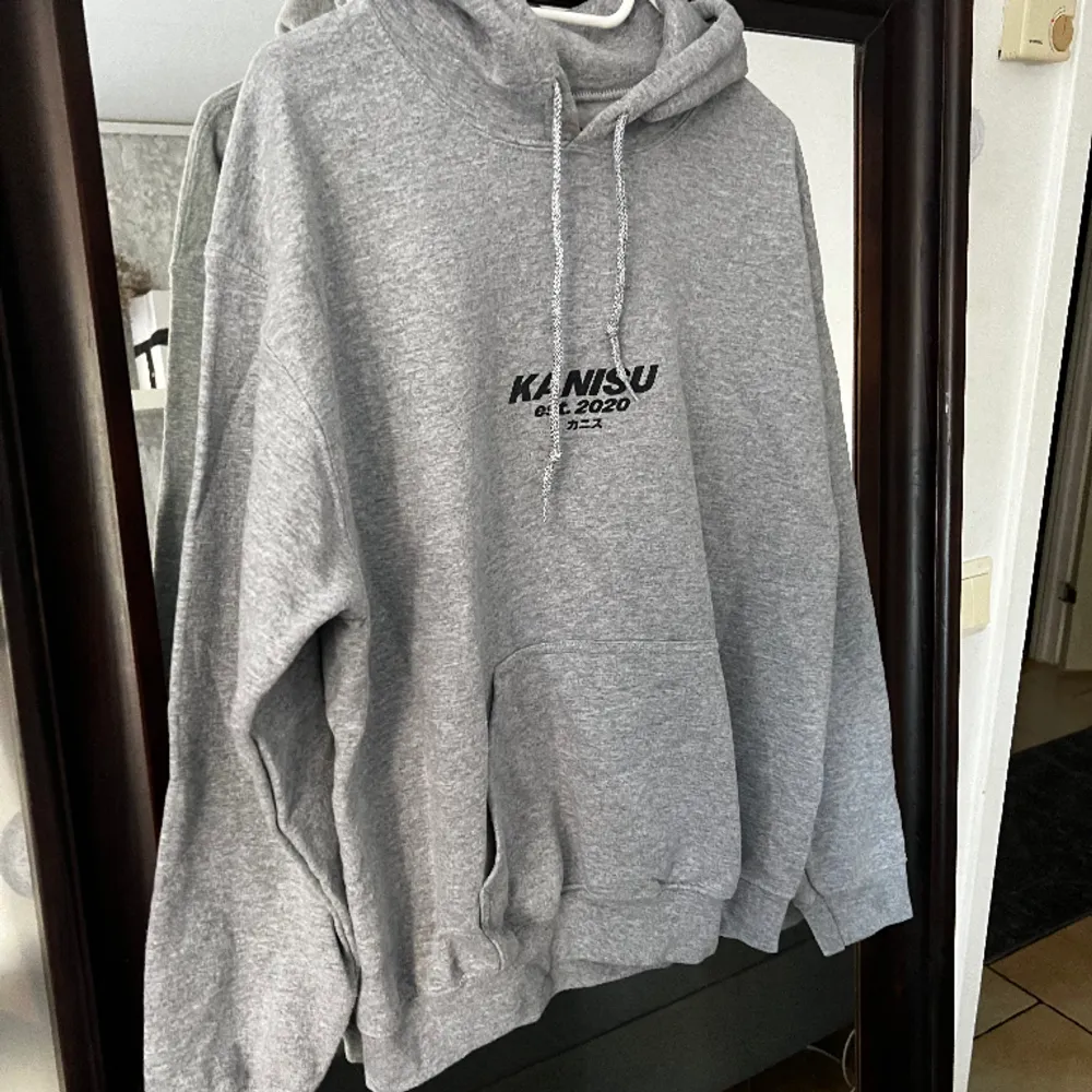 Säljer denna jättesnygga gråa hoodie från Kanisu. Köpt för 599:-. Använd fåtal gånger. . Hoodies.