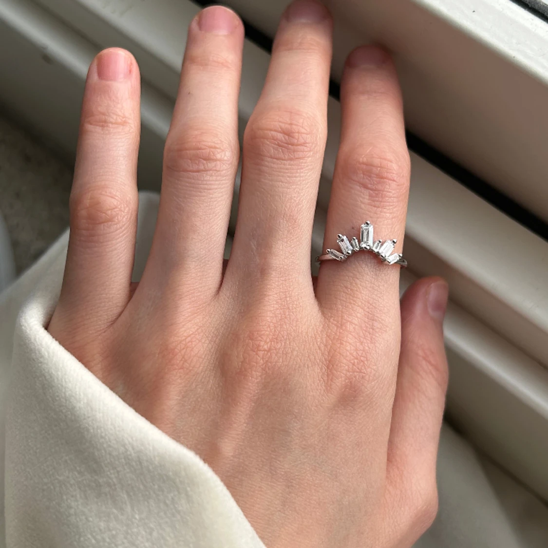 Sterling silver 925 ring med kubisk zirkonia  - 90