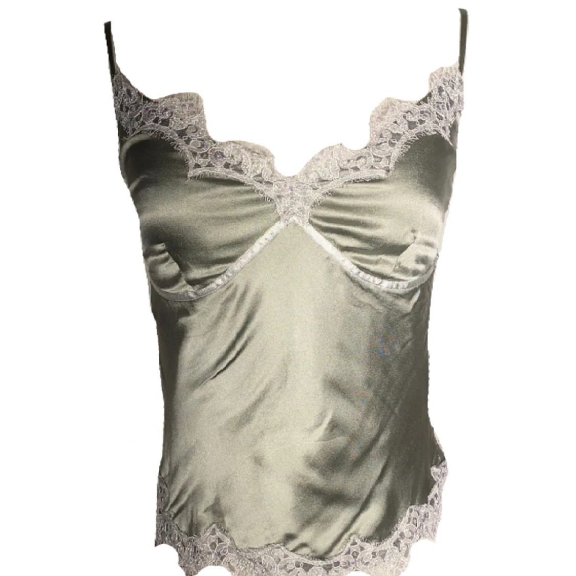 Vintage linne med spets och knytning - 90